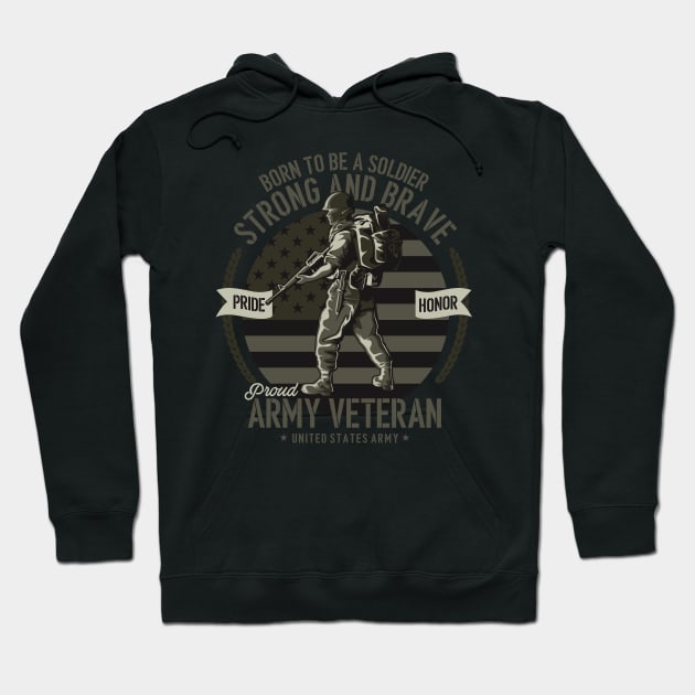 Born To Be A Soldier Hoodie by Unestore